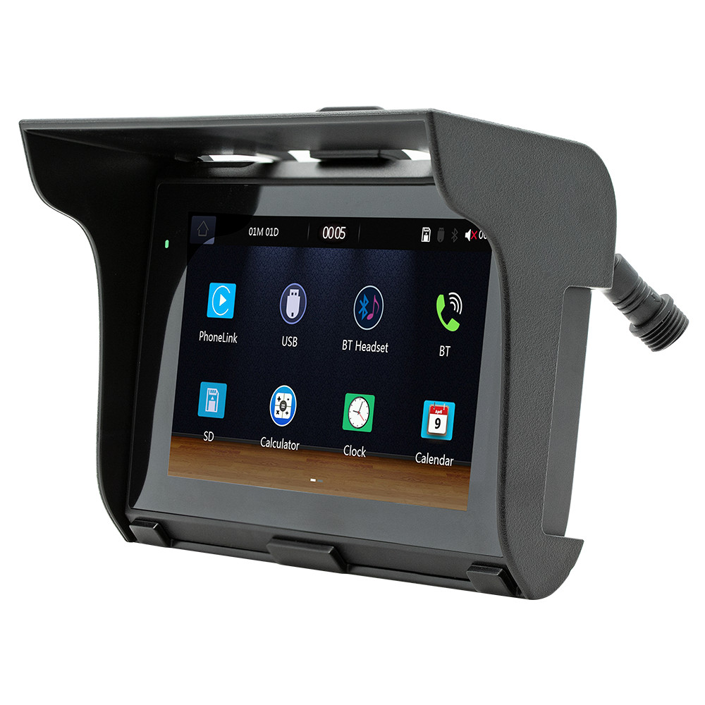Motorcycle Radio MP5 Player GPS Navigator Portable Wireless Android Auto Carplay