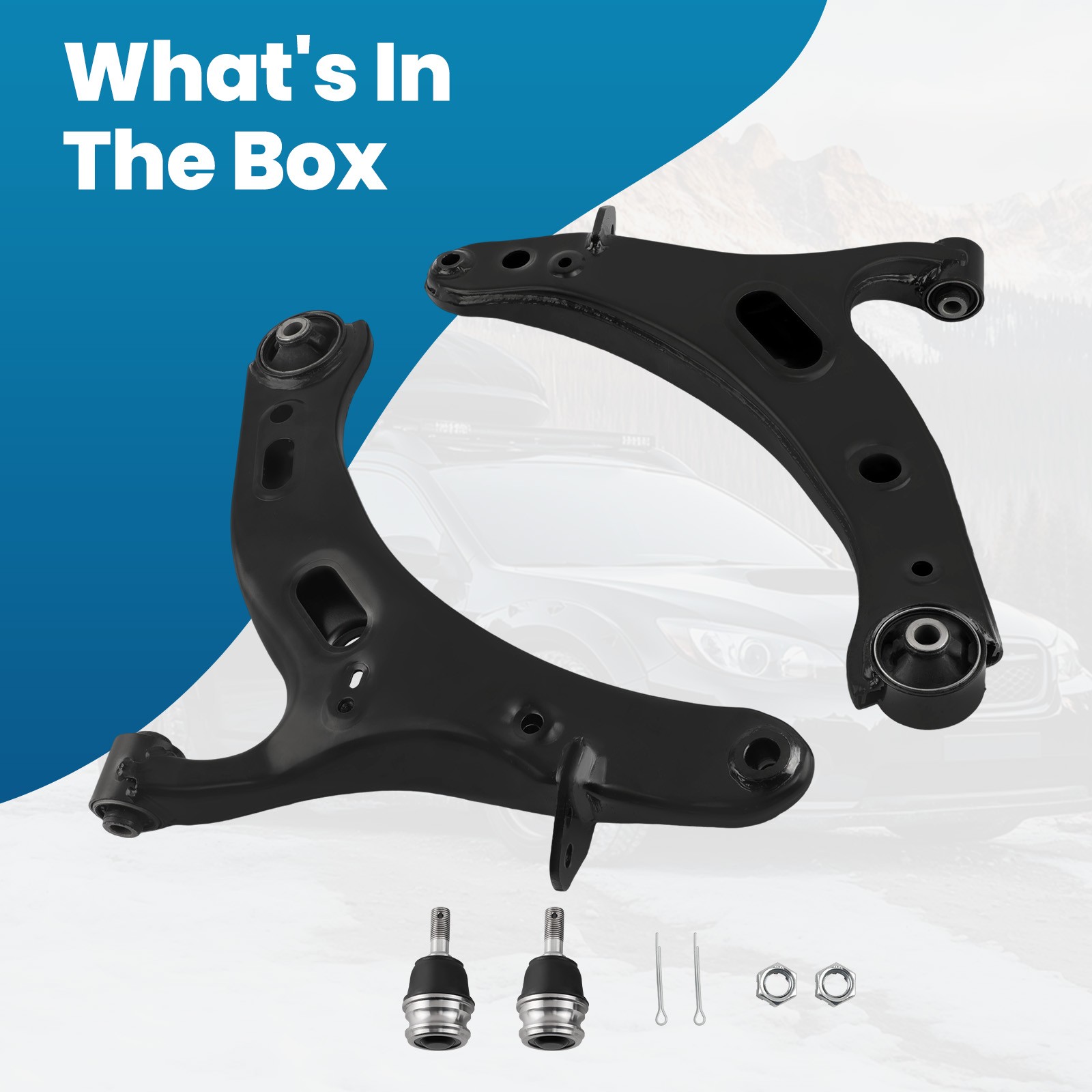 Pair Front Lower Control Arms w/Ball Joint For Subaru Legacy Outback 2010-2014