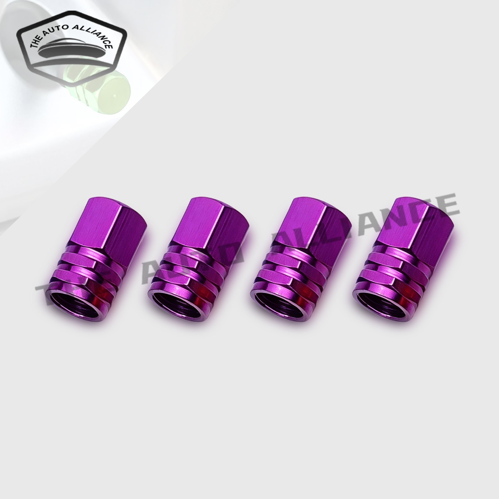 4Pcs Aluminum Car Motorcycle Bike Wheel Tire Valve Caps Tyre Rim Stem Purple Set