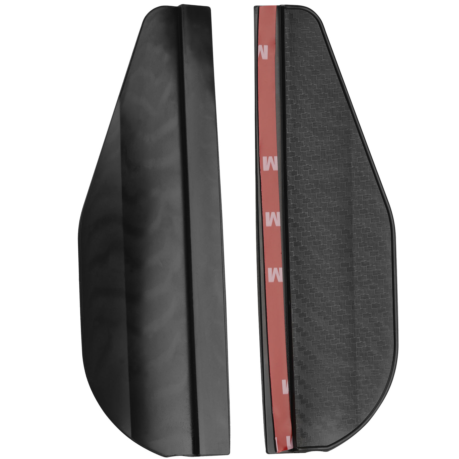 2x Car Carbon Fiber Black Rearview Side Mirror Rain Visor Guard Car Accessories