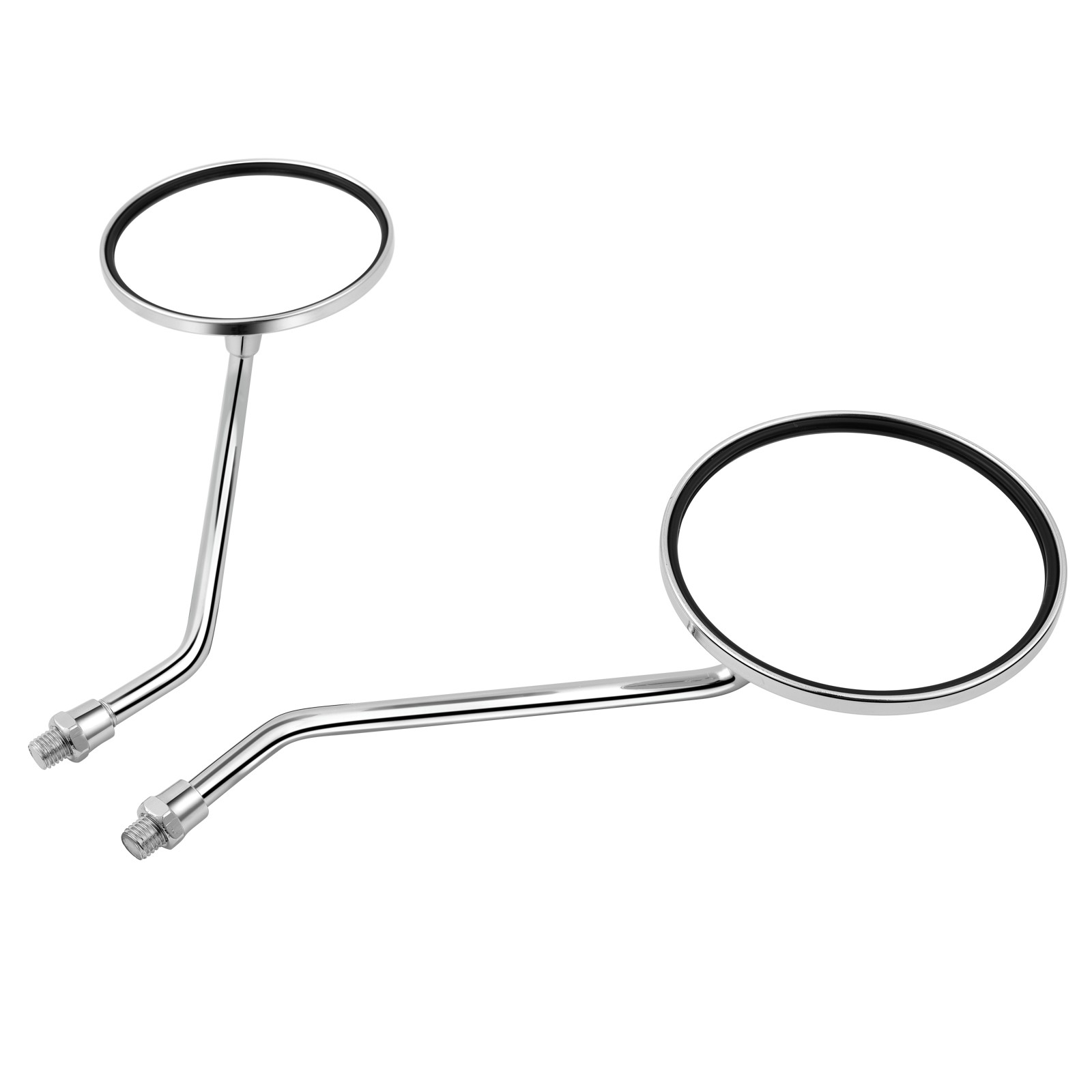 Chrome Round Motorcycle Rearview Side Mirrors For Genuine Buddy 125cc Scooter