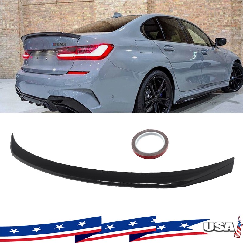 For 2019-2025 BMW 3-Series G20 330i M340i MP Style GLOSS BLACK Trunk Spoiler Lip