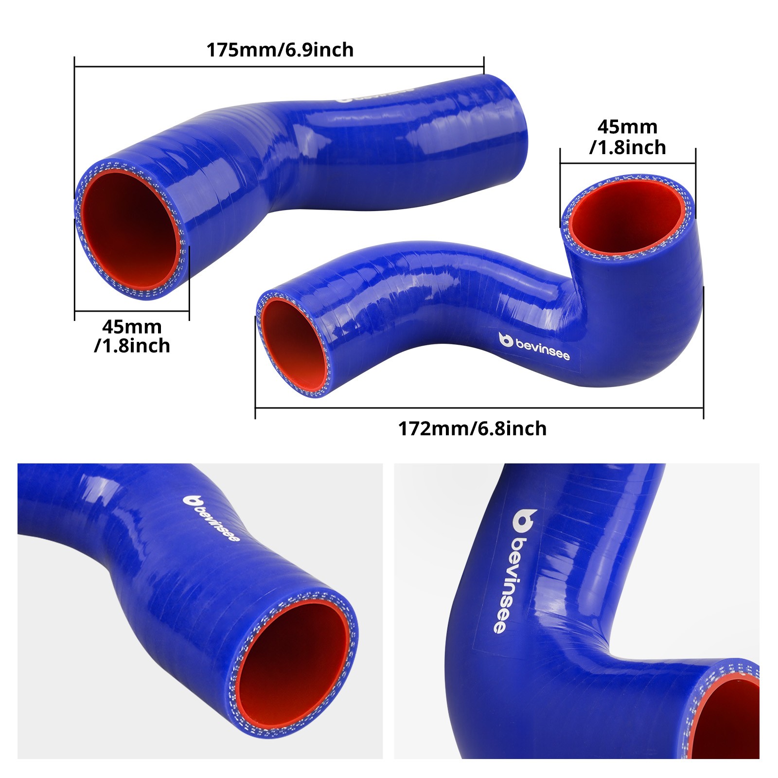 Silicone Upper & Lower Radiator Hose Kit For BMW E90 E91 E92 E93 N52N N53 Engine