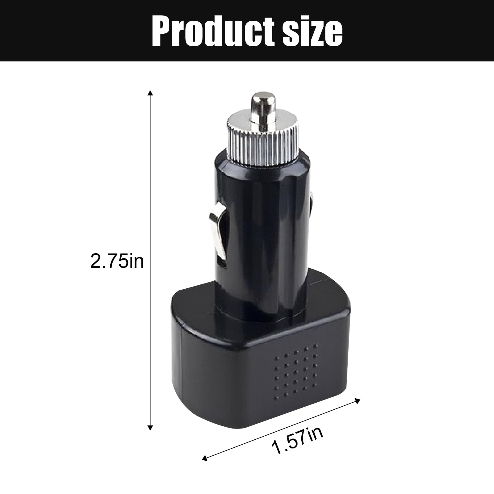 ZIMISI Car LED Digital Voltmeter, DC 12V 24V Cigarette Lighter 2PCS, black