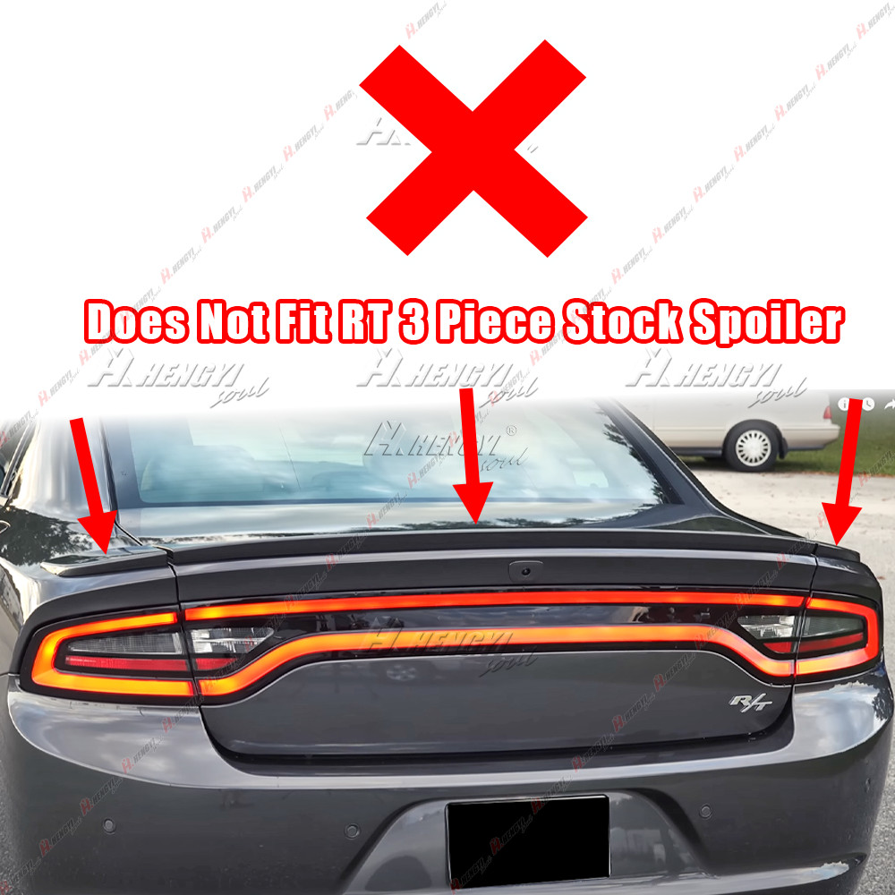 2 Pcs V3 Style BK Decklid Spoiler Wicker bill Fit 2015-2023 Charger SRT Hellcat