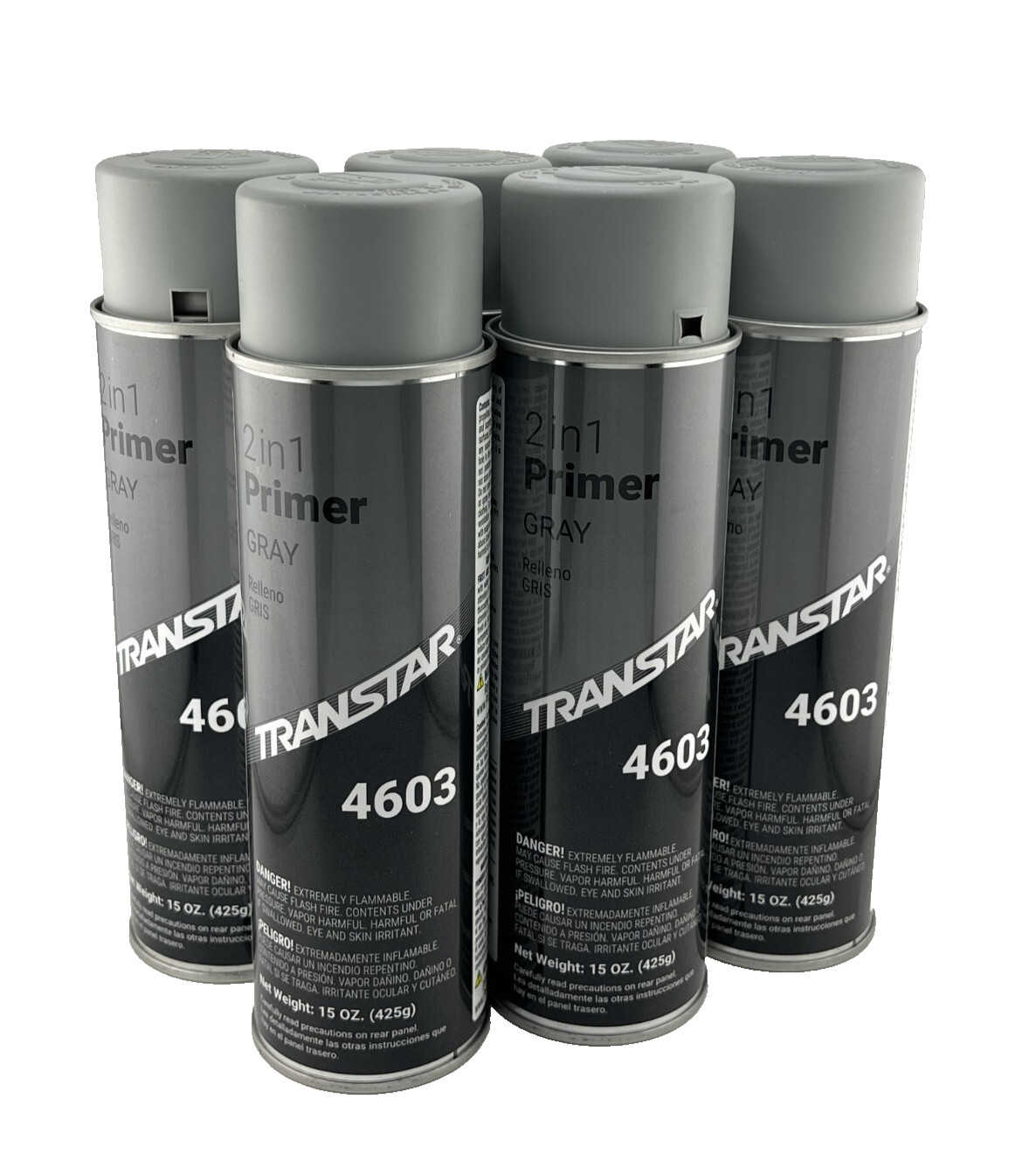 TRANSTAR 4603 – 2 in 1 PRIMER – GRAY 15oz. – 6 CANS – FREE SHIPPING