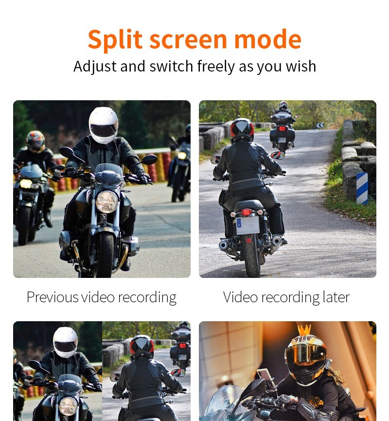 5Inch Motorcycle Dash Cam GPS Wifi Wireless Carplay Android Auto IPX67 With TPMS