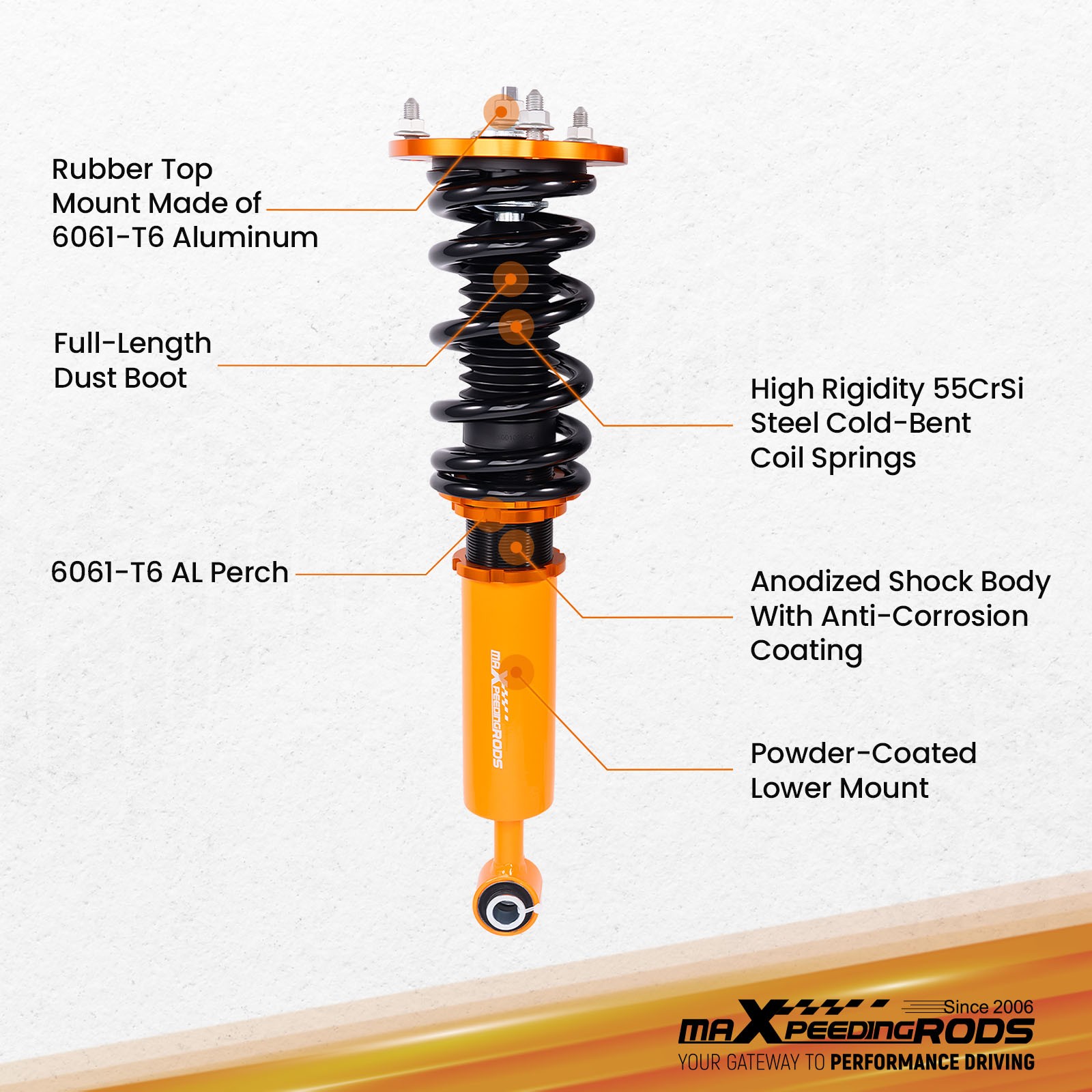 MaXpeedingrods Adjustable Coilovers Lowering Kit For Lexus Ls430 Ls 430 2001-06