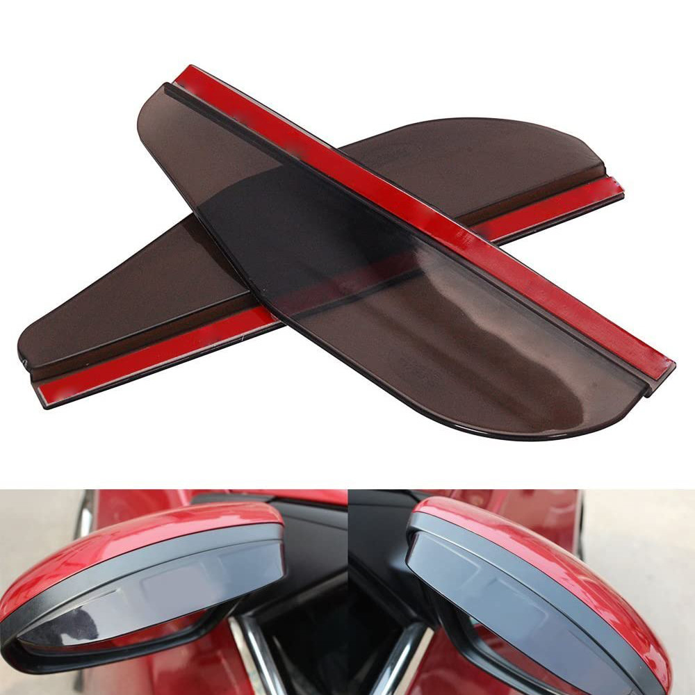 Black Rear View Side Mirror Rain Board Eyebrow Guard Sun Visor Car Accessories