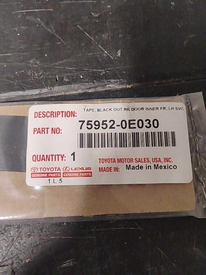 Toyota Highlander 2014-2019 Rear Left Inner Door Blackout Tape 75952-0E030 OEM