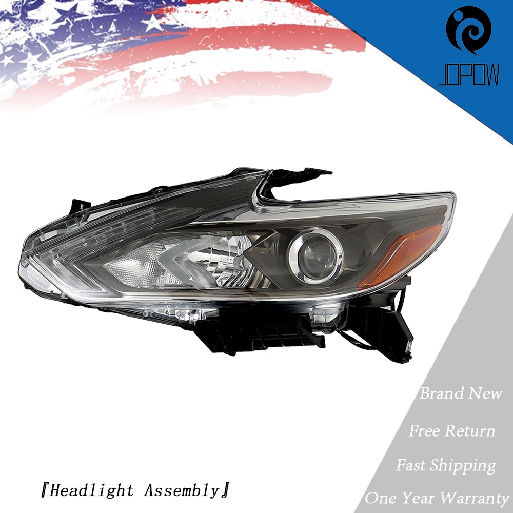 Single LH For Nissan Altima Sedan 2016-2018 Headlight Replacement LED Clear Lens