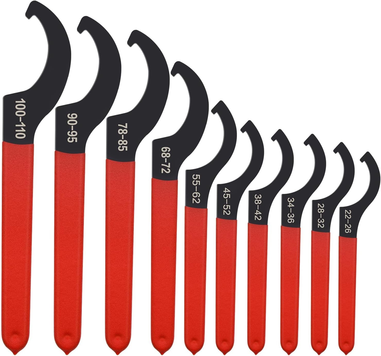 10pcs Coilover Spanner Wrench Set Suspension Shock Adjustment High Carbon Steel