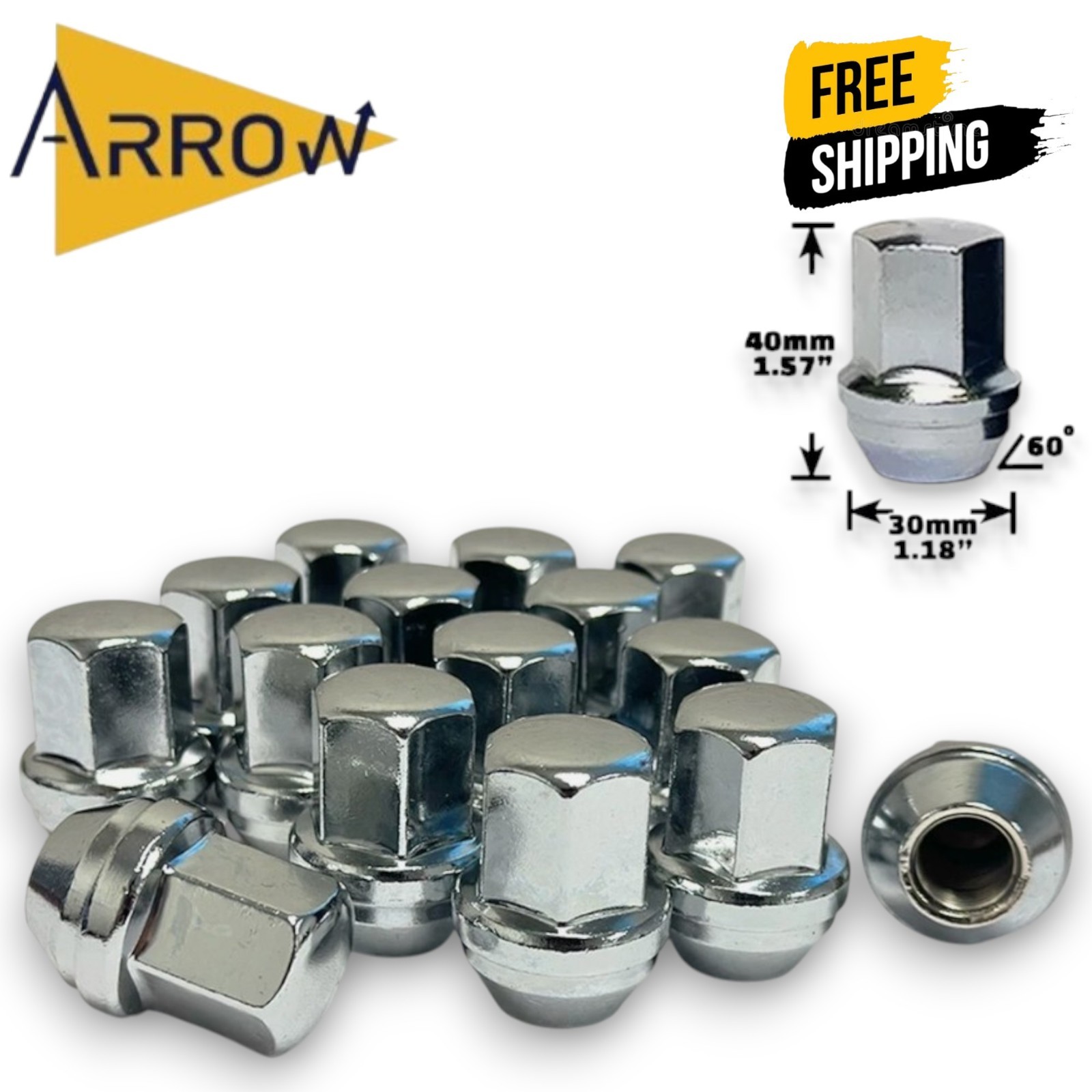 20Pcs OEM Factory 7/8″HEX Lug Nut M14x1.5 FIT: Chevrolet Camaro Corvette Equinox
