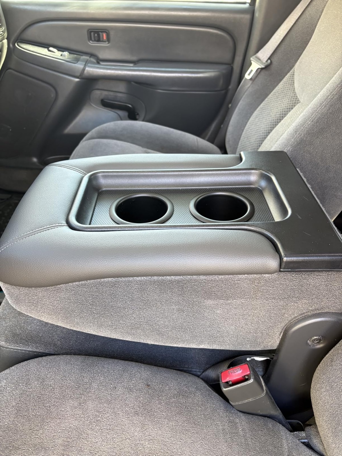 MADE IN U.S.A Center Console Middle Top storage lid with Cup holders Dark Gray