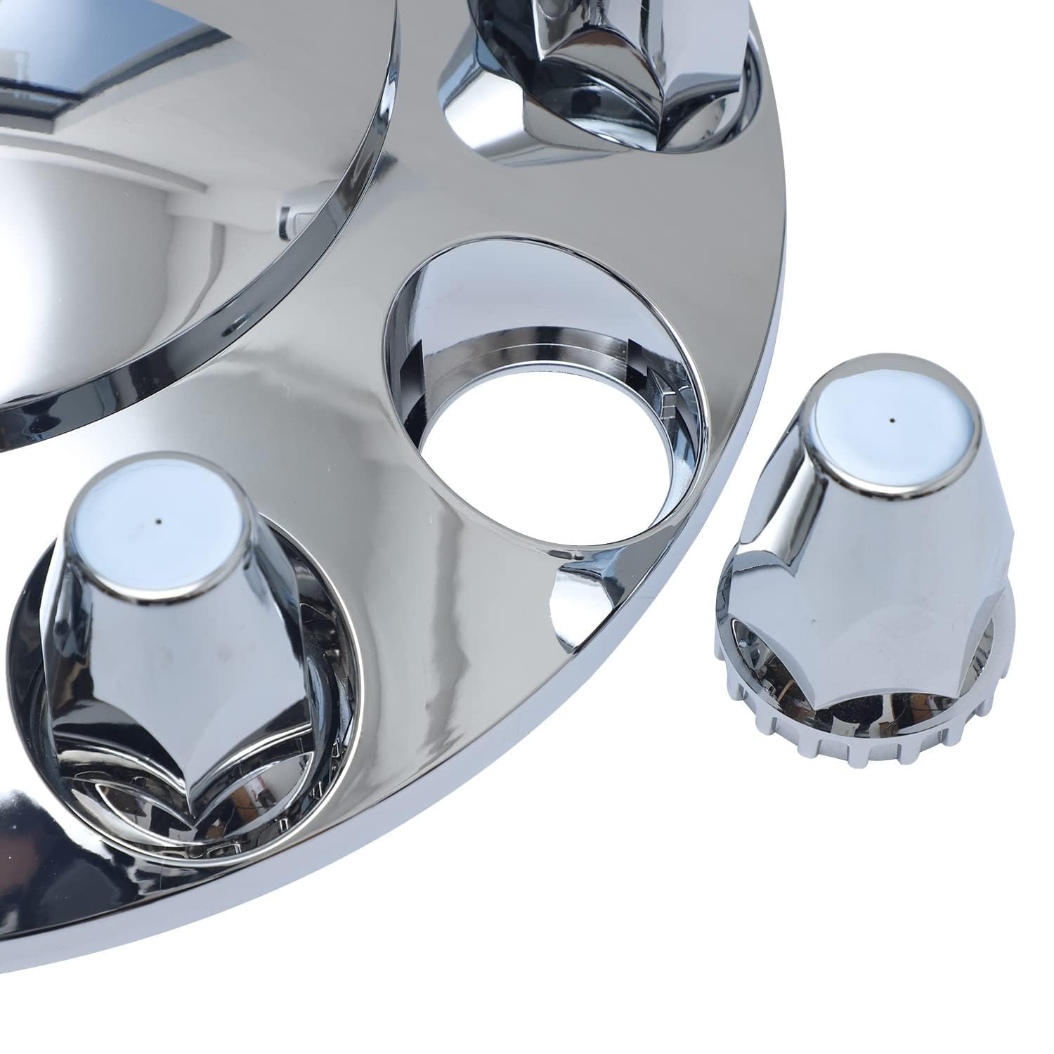 JIARU ABS Plastic Chromed Hubcaps 20 inches, 22.5 24.5 Dome