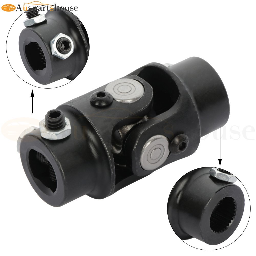 Single 3/4-30 Spline X 3/4 Inch DD Universal Steering U-Joint Shaft