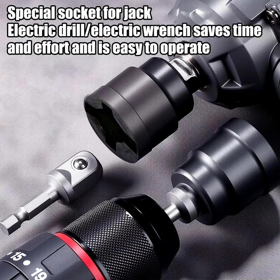 Car Jack Adapter Socket Converter for Scissor Jack Heavy Duty Tool*