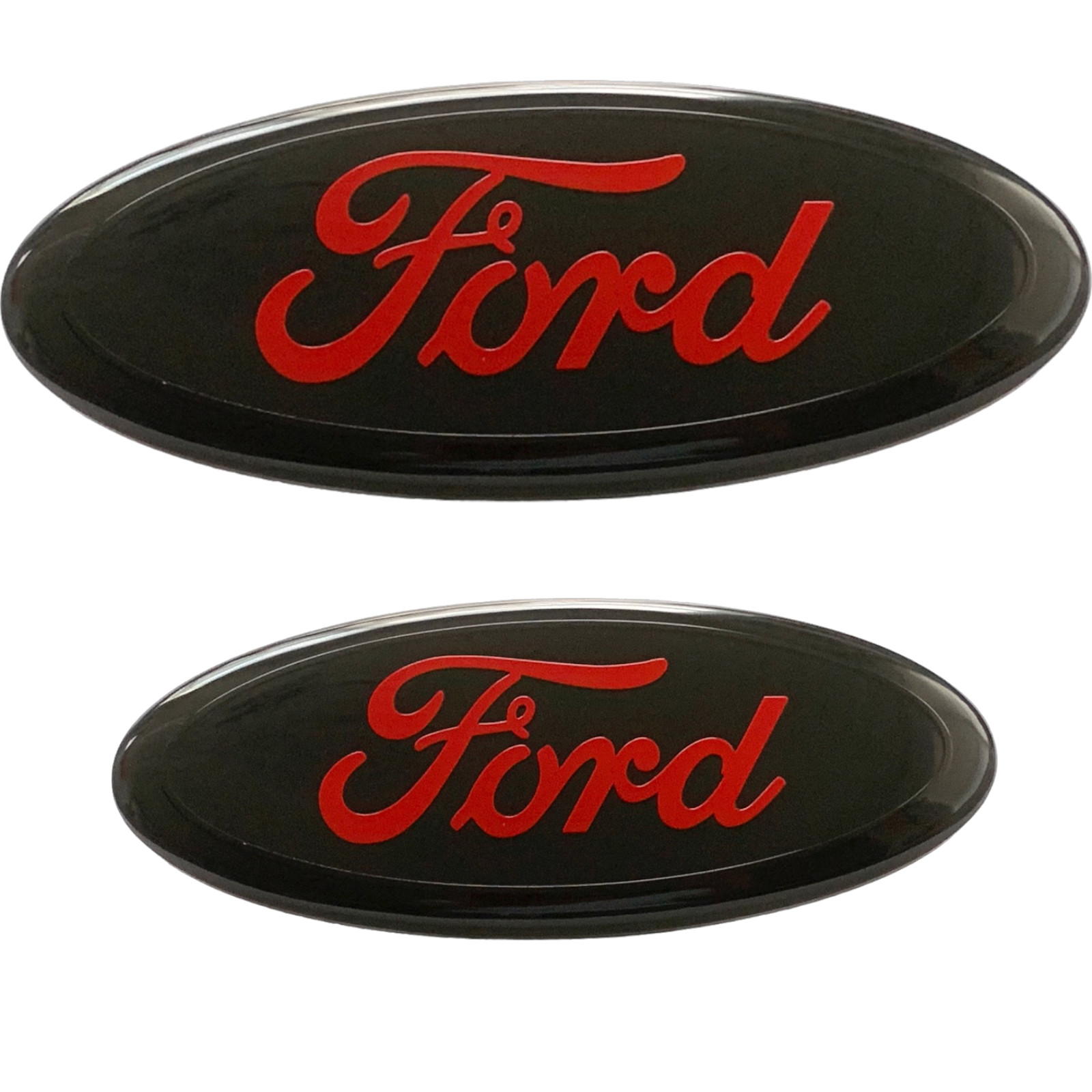 2pcs Red 9″ Emblem Front Grille Badge + 7″ Tailgate Logo