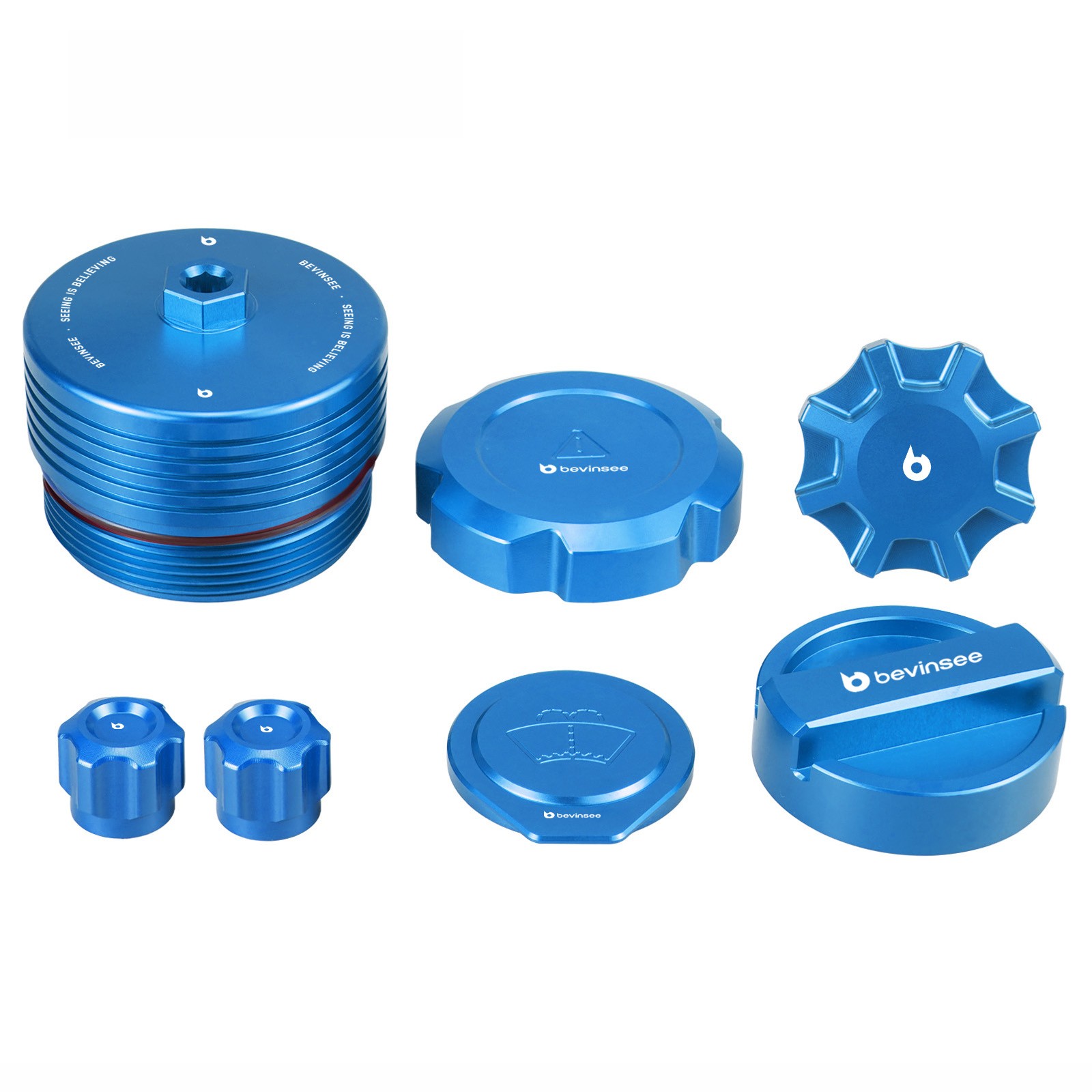 Set of 7 Engine Cap Package Blue For BMW E8X E9X N20 N26 N51 N52 N54 N55