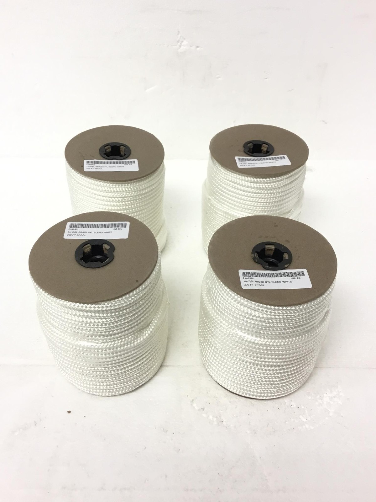 8x 200′ NEW Premium Double Braid Polyester Rope Cord 1/4 x 200ft 1600′ 21499III