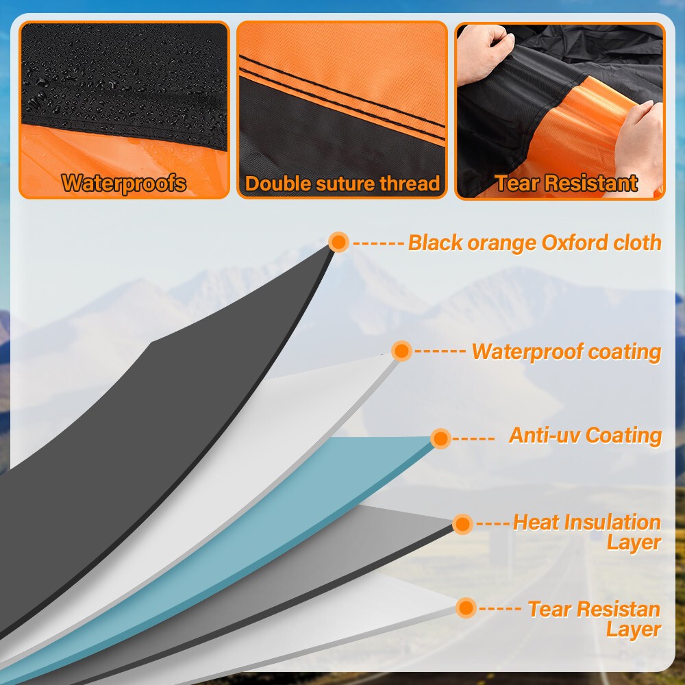 Motorcycle Cover Waterproof XXXXL Scooter Cover Outdoor Rain Dust Sun Protector
