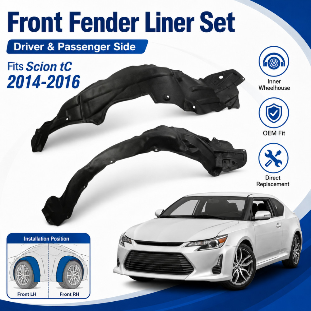 For Scion tC 2014-2016 Front Left Right Fender Liner Inner Wheel Well Cover