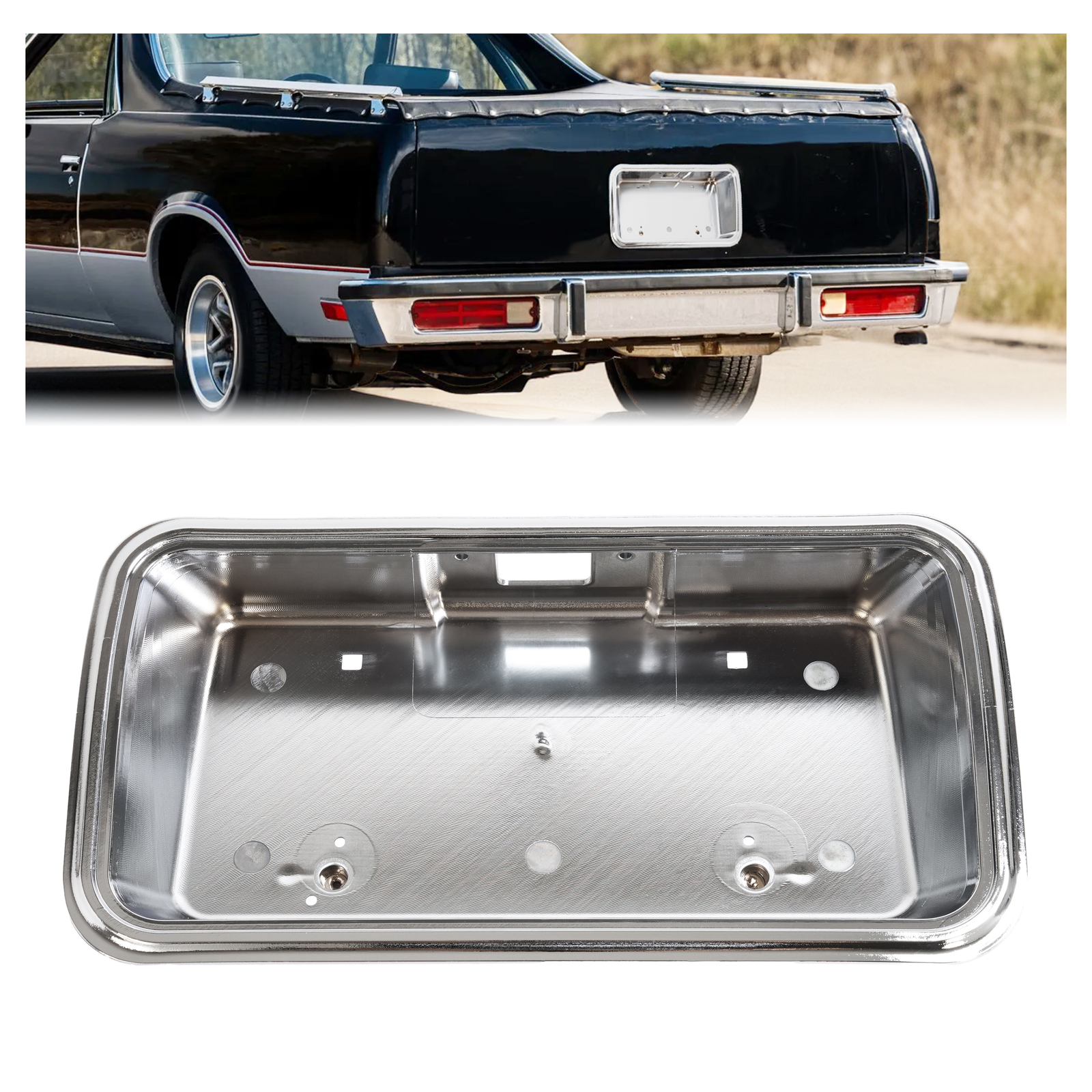 Rear License Plate Tag Bracket Holder Chrome For Chevrolet El Camino 1978-1987