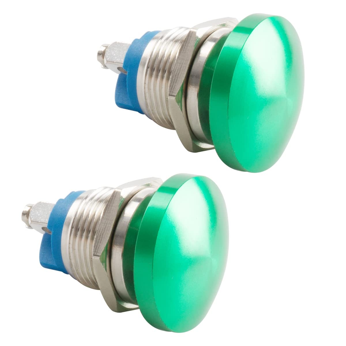 2 Pcs Mushroom Head Push Button Switch, Momentary Waterproof IP65 1NO 250V