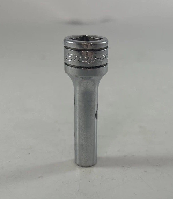 Snap-On USA 3/8″ Drive 12 Point SAE Size 1/4″ Flank Drive Deep Socket MPN SF081