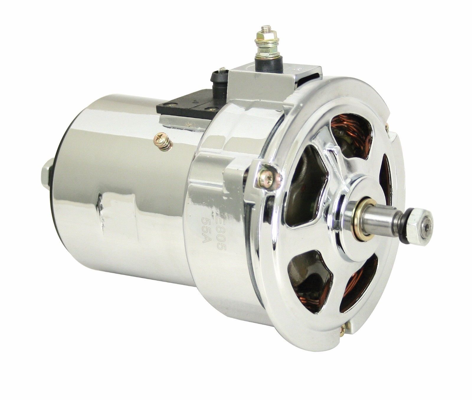 VW Chrome Alternator Conversion Kit, VW Beetle Bug Bus Ghia EMPI or IAP no belt