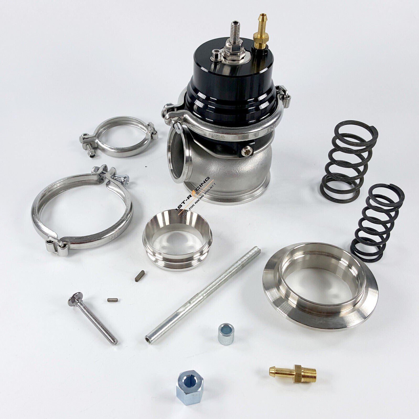 Aluminium 60MM Adjustable Turbo External Wastegate 24PSI 16PSI 14PSI Black