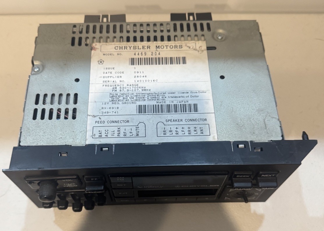 ✅87-03 Chrysler Dodge Infinity Cassette EQ FM BLUETOOTH 5.0 Oem Radio