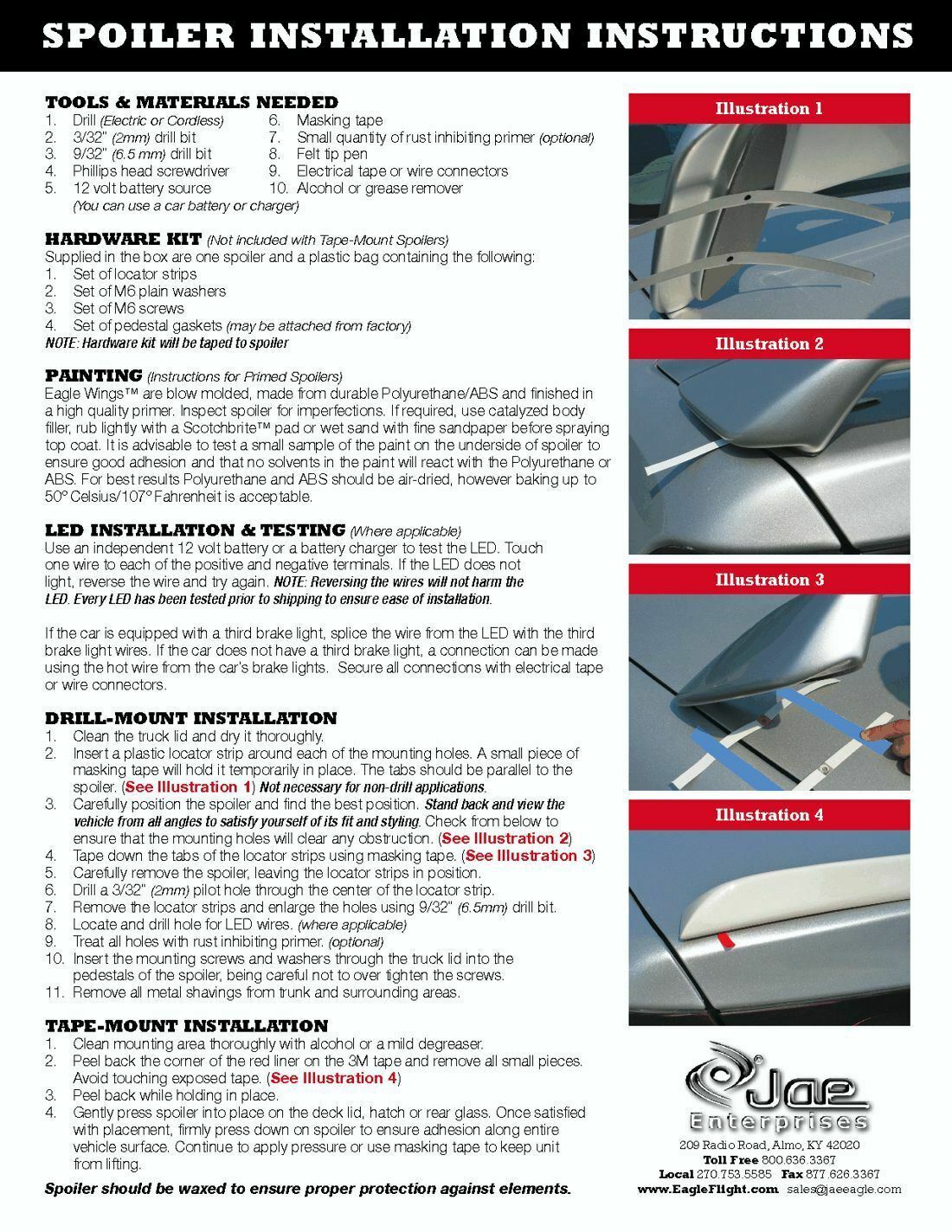 Factory Style Rear Spoiler Bolt On PAINTED Fits 2004 – 2009 Mazda 3