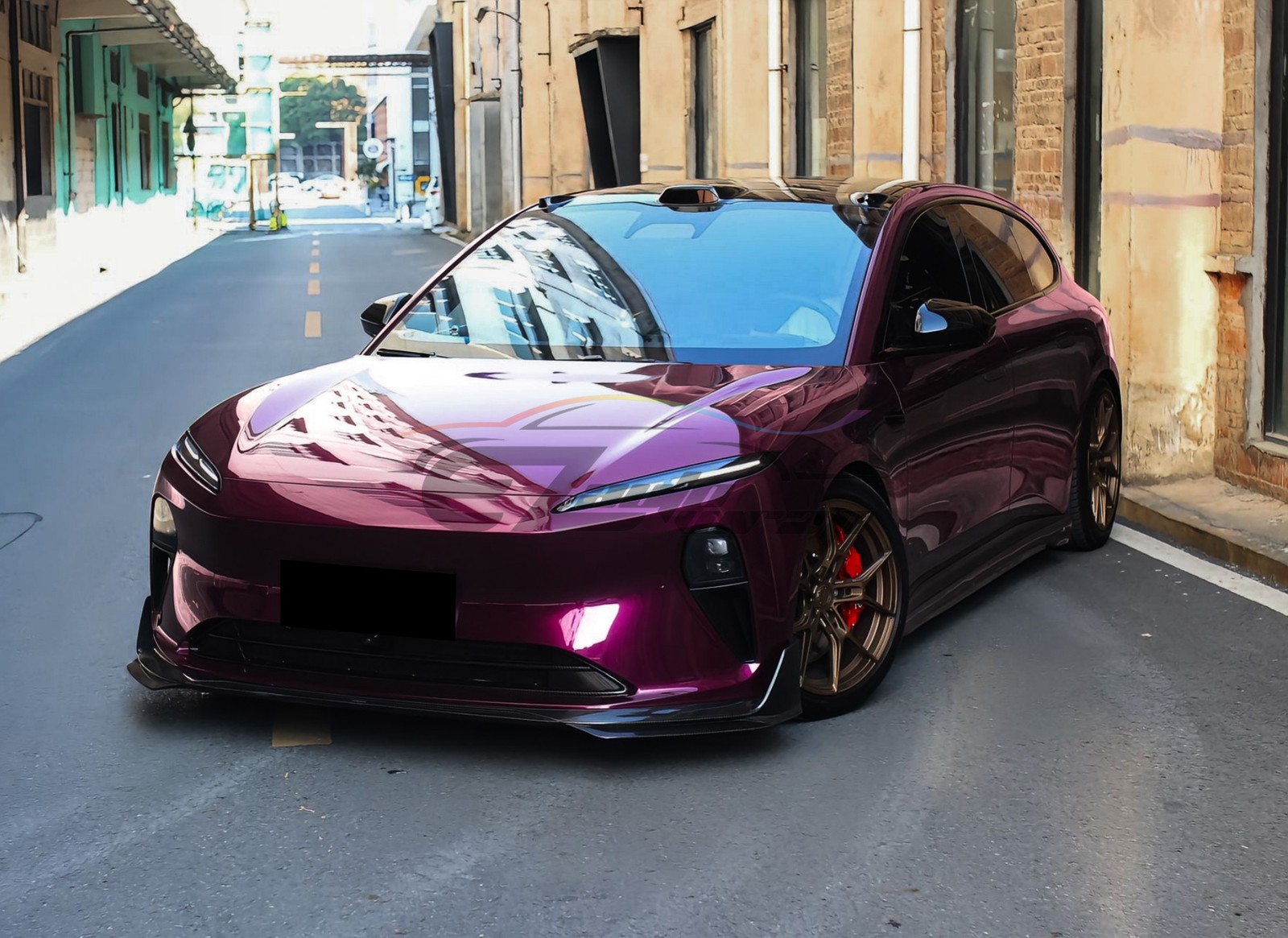 ESSMO PET Super Gloss Metallic Rubellite Purple Vehicle Vinyl Wrap Decal Paint