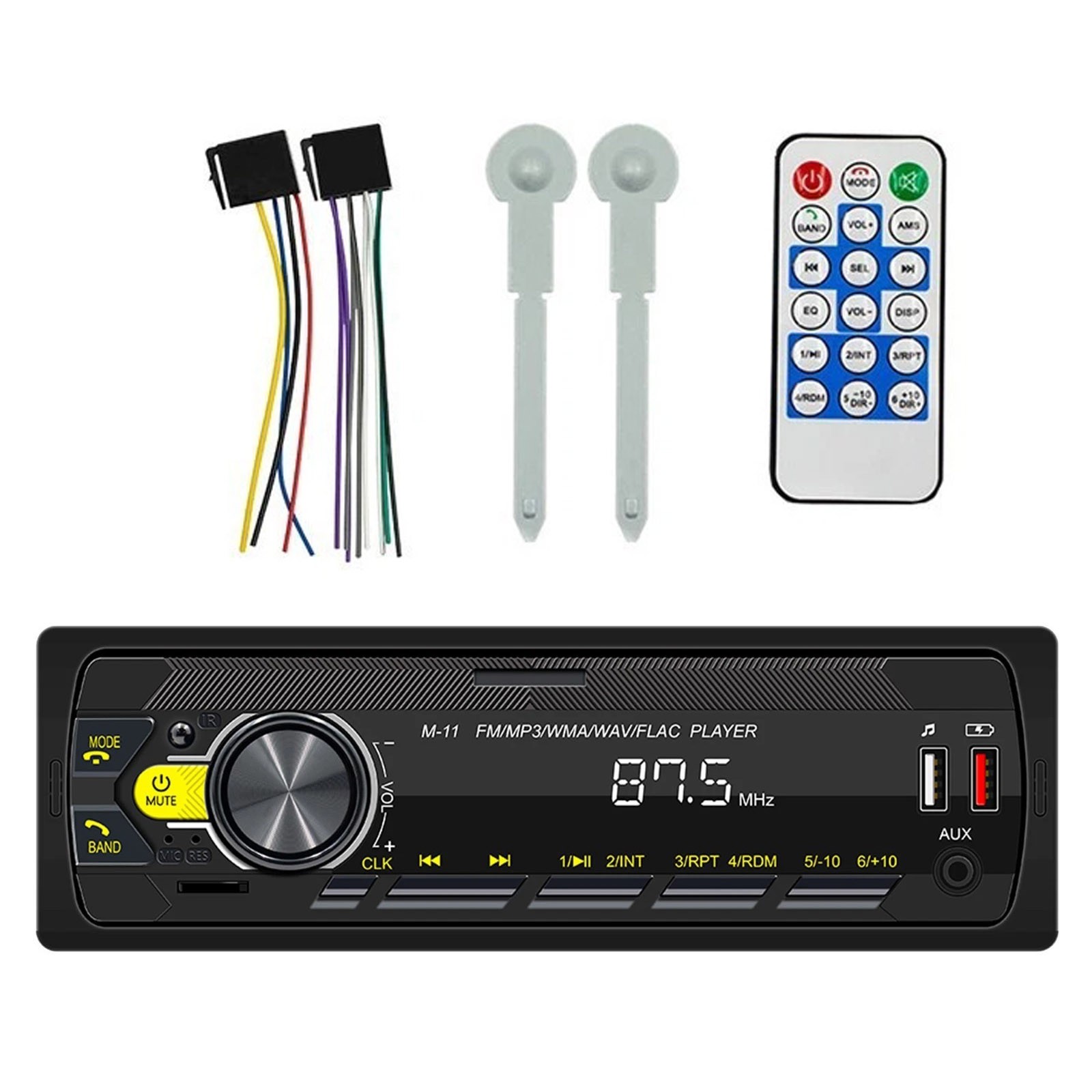 Single Din Car Radio Bluetooth 5.0 FM USB AUX MP3 Player App Control System