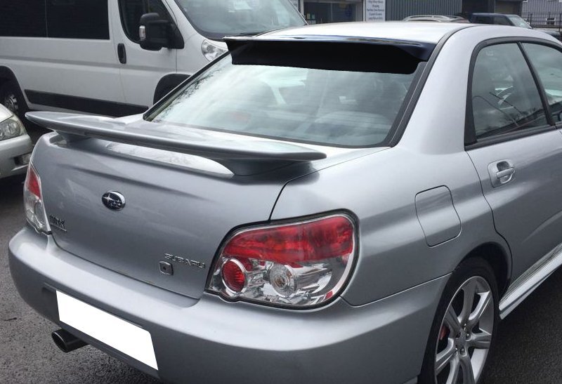 For 02-07 Subaru Impreza WRX STI Smoke Acrylic Rear Window Roof Visor Spoiler