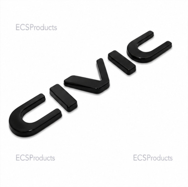 For 22-23 Honda Civic Rear Trunk Lid Black Letter Logo Badge Emblem Sport