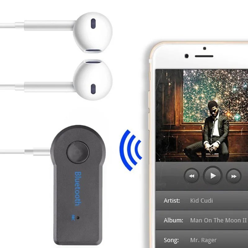 Bluetooth 5.0 Wireless Receiver 3.5mm AUX Car Audio A2DP Adapter 2-in-1