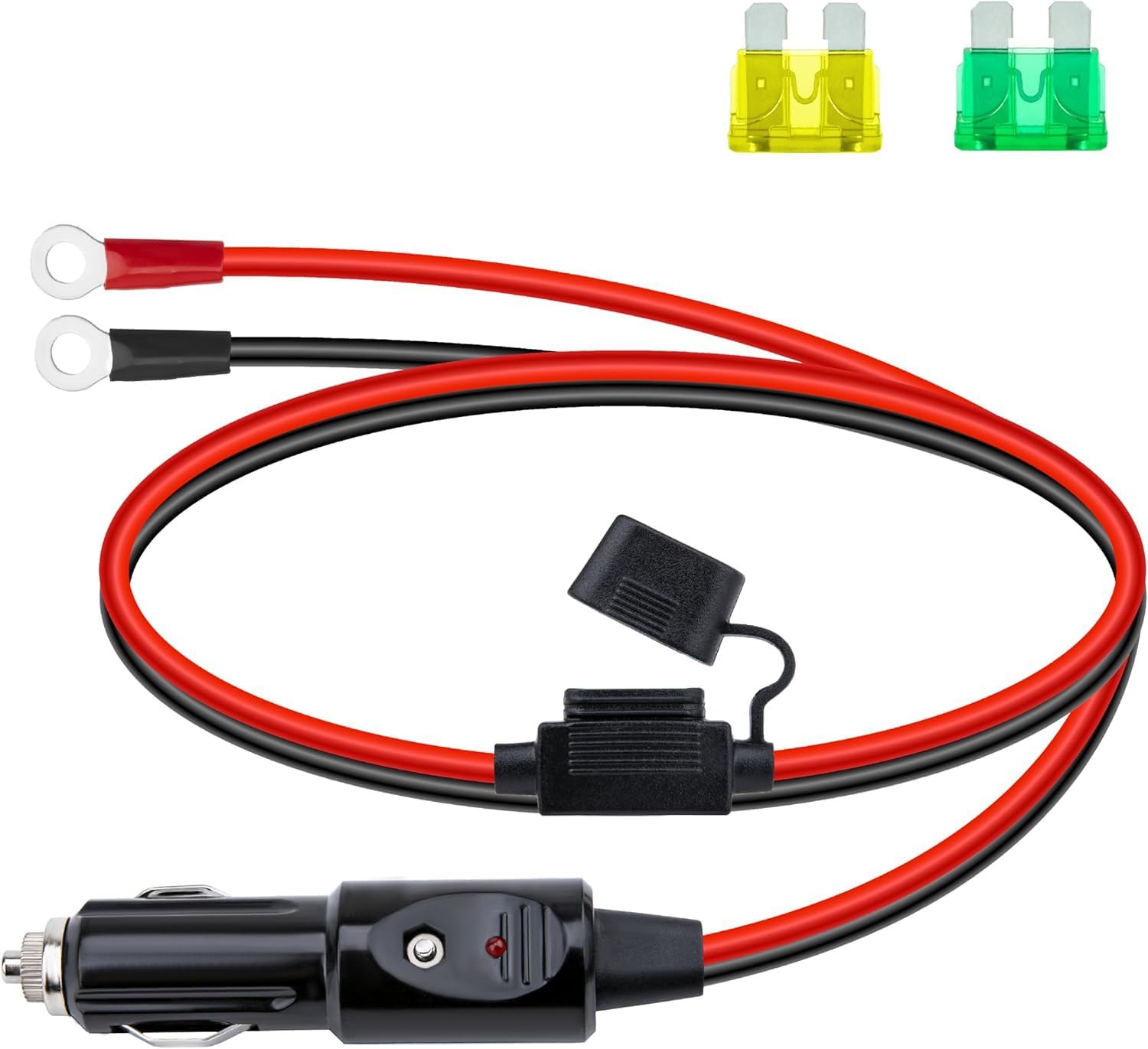 12 AWG Heavy Duty Cigarette Lighter Plug, 3.3 FT Cigarette Lighter Male Plug …