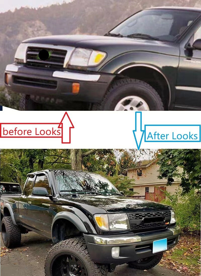 Honeycomb Front Bumper Grill Black Grille For Yotota Tacoma 1997-2000 TRD PRO
