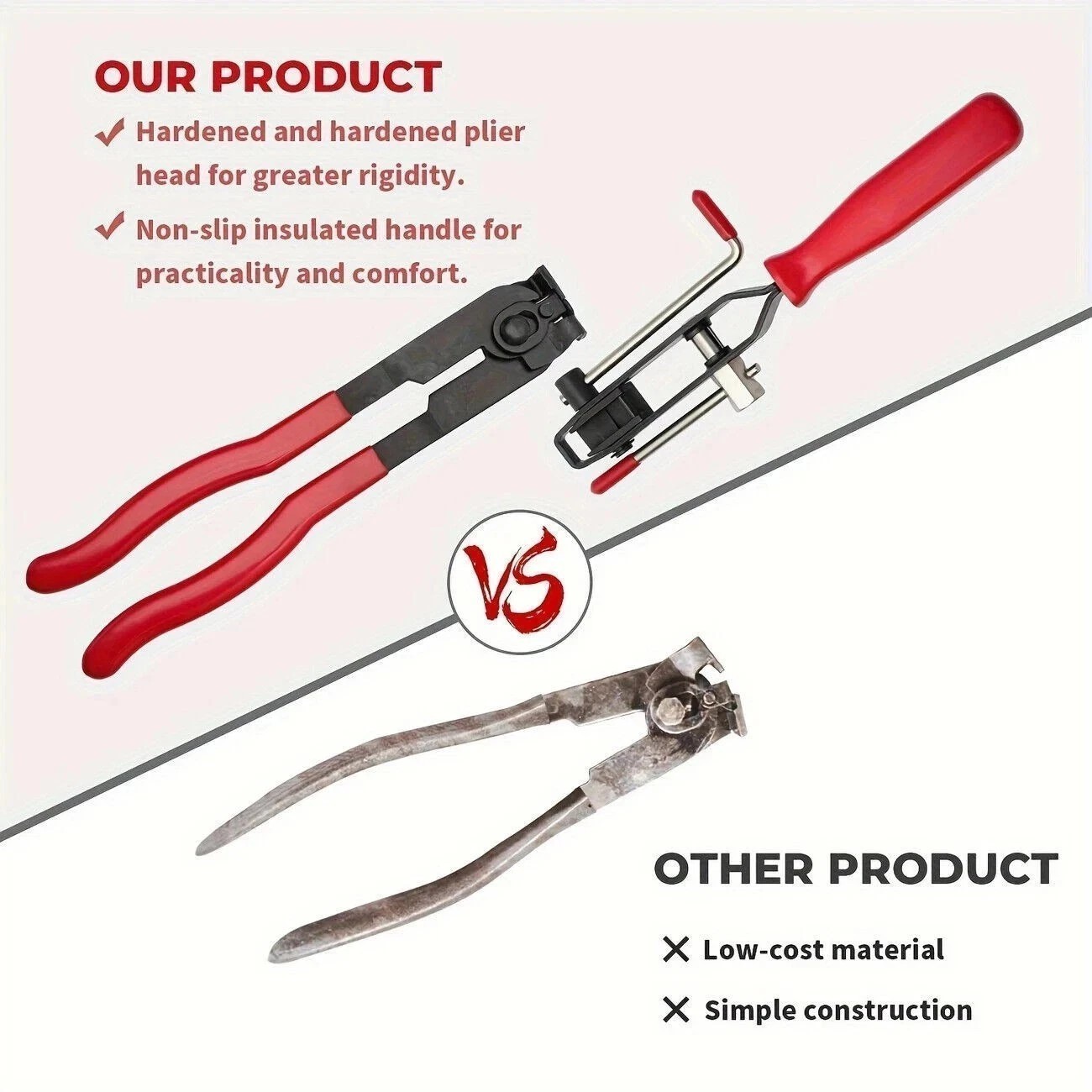 20Pcs CV Joint Boot Clamp Pliers with CV Boot Clamps Kit Ear Type Banding Tool