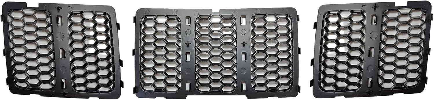 Black Mesh Grille Insert Kit Front Grill Cover For Jeep Grand Cherokee 2014-2016