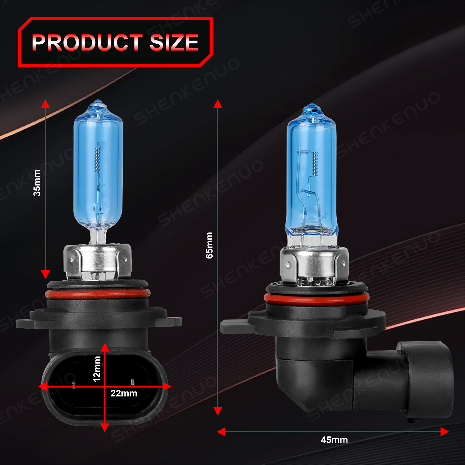 For FORD TAURUS 2013-2019 Galss Halogen 4200K 55w 9012 Headlight High Lo Beam 2X