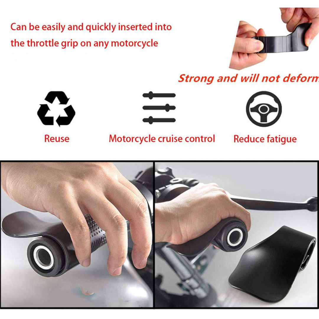 2pcs Motorcycle Throttle Assist: Wrist Cruise Control Grip Support Rest – NEW