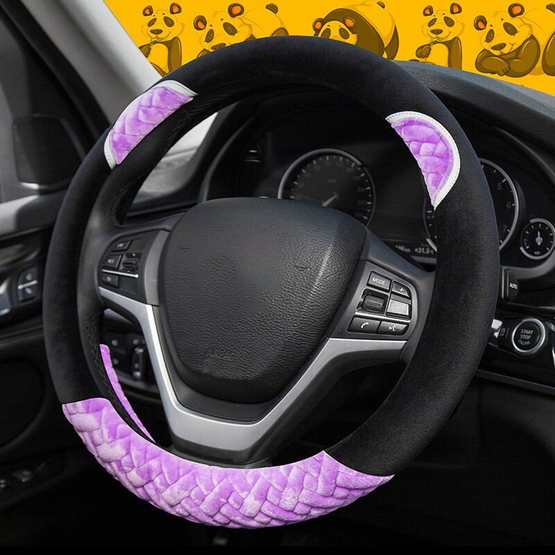 Winter Short Plush Car Steering Wheel Cover Car Handle Cover Flocking