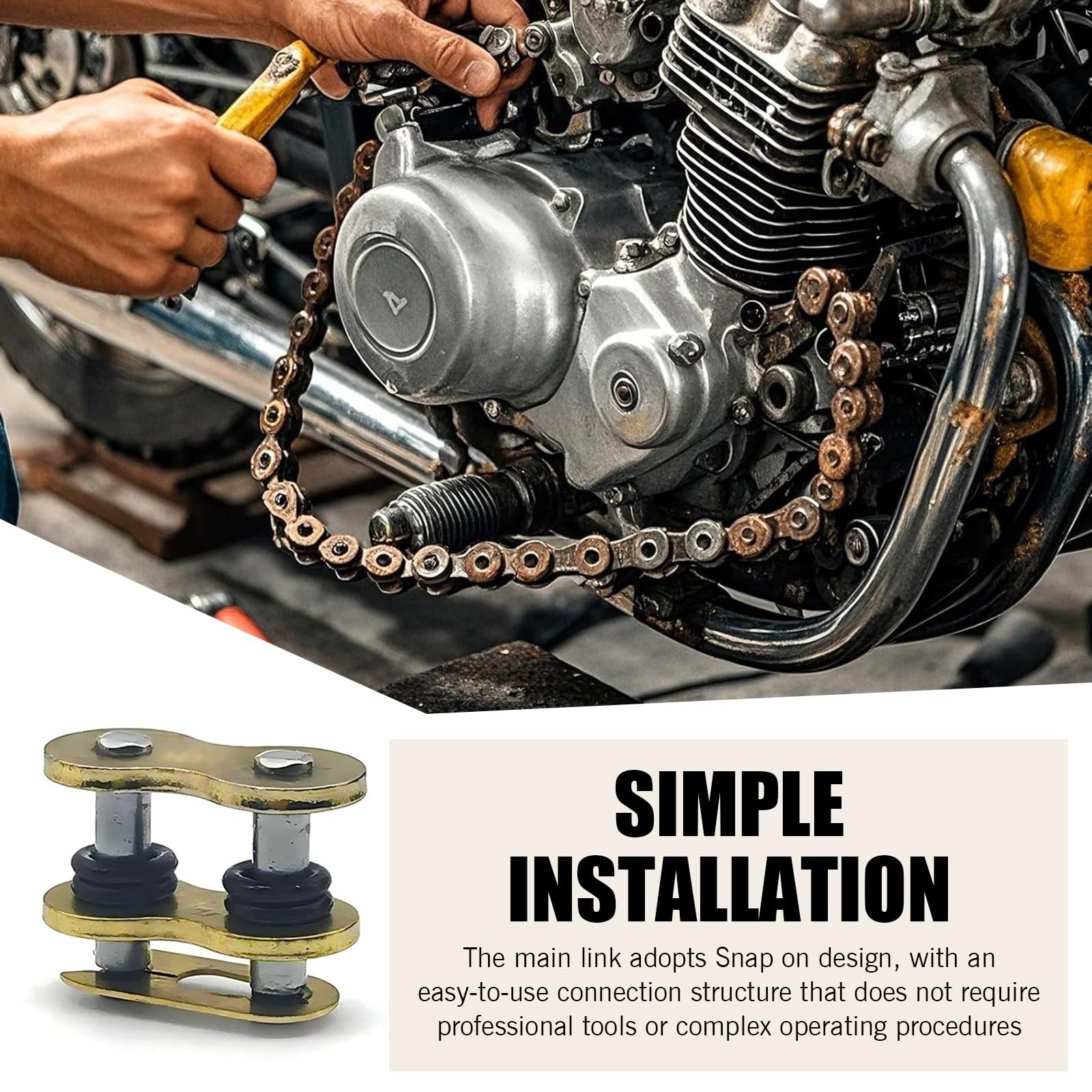 4 Pcs Downhill 520 Chain Master Link Metal Connecting Links Gold Bicycle