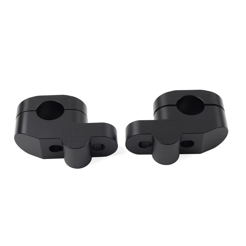 7/8” 22mm Handlebar Clamp Mount Riser For Honda Suzuki Yamaha Kawasaki Black