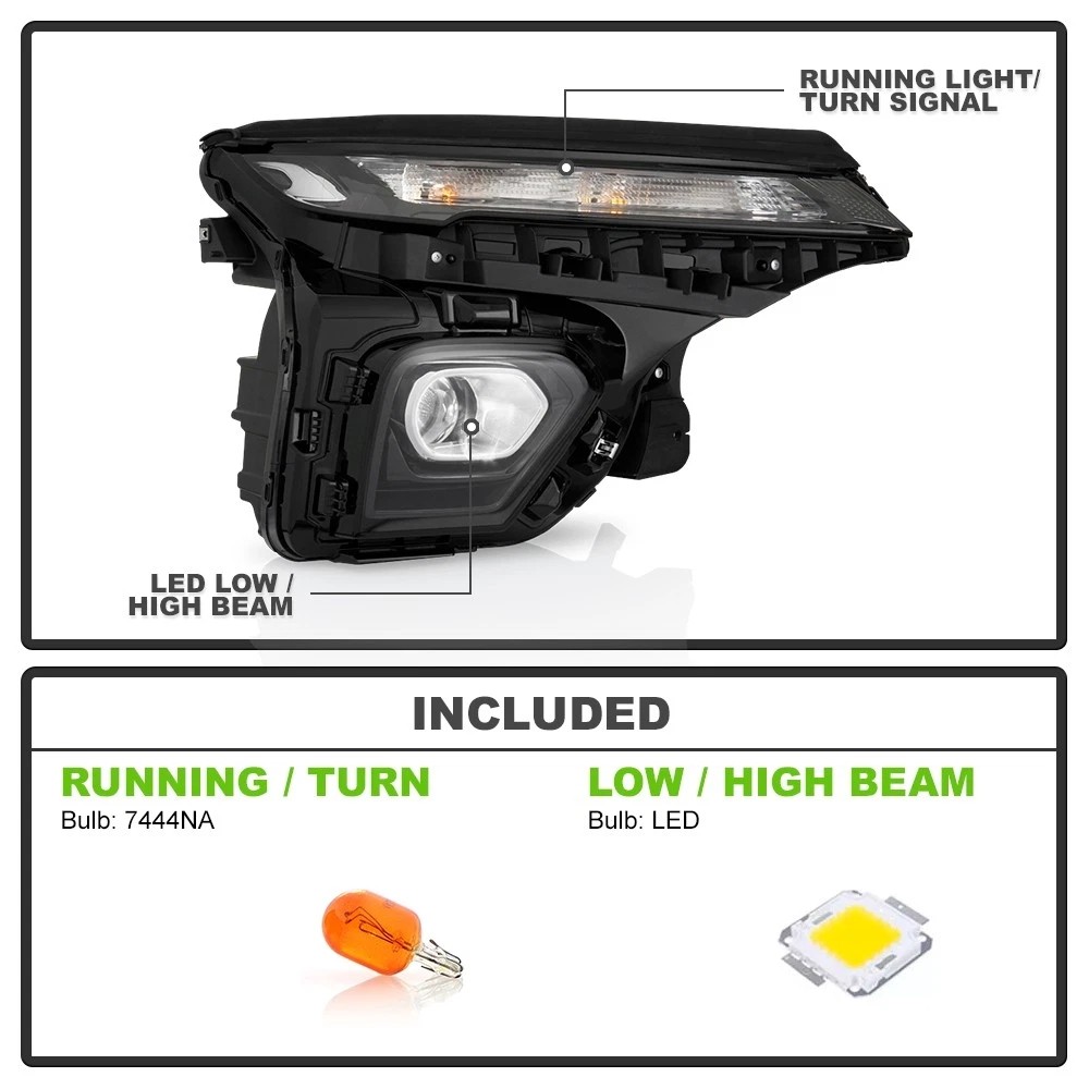 For 2024-2025 Chevy Trailblazer LED Headlight Halogen Signal Lamp Projector RH
