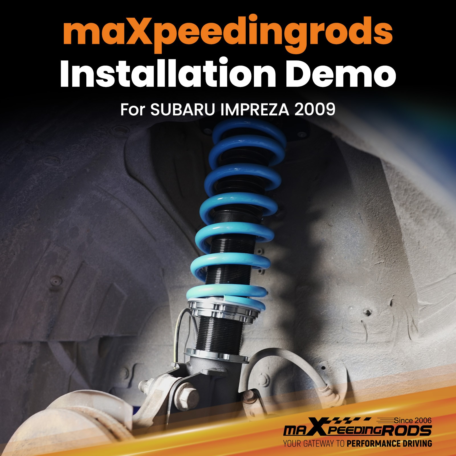 Maxpeedingrods COT6 Damper Coilovers Suspension Kit For Subaru Impreza WRX 08-14
