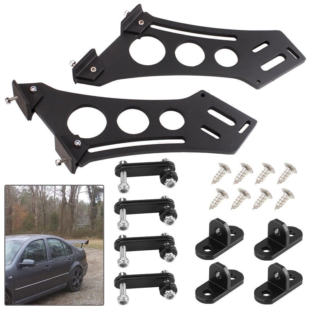 10″Style Spoiler Mount Brackets Universal Car CNC Rear Wing Trunk Stand